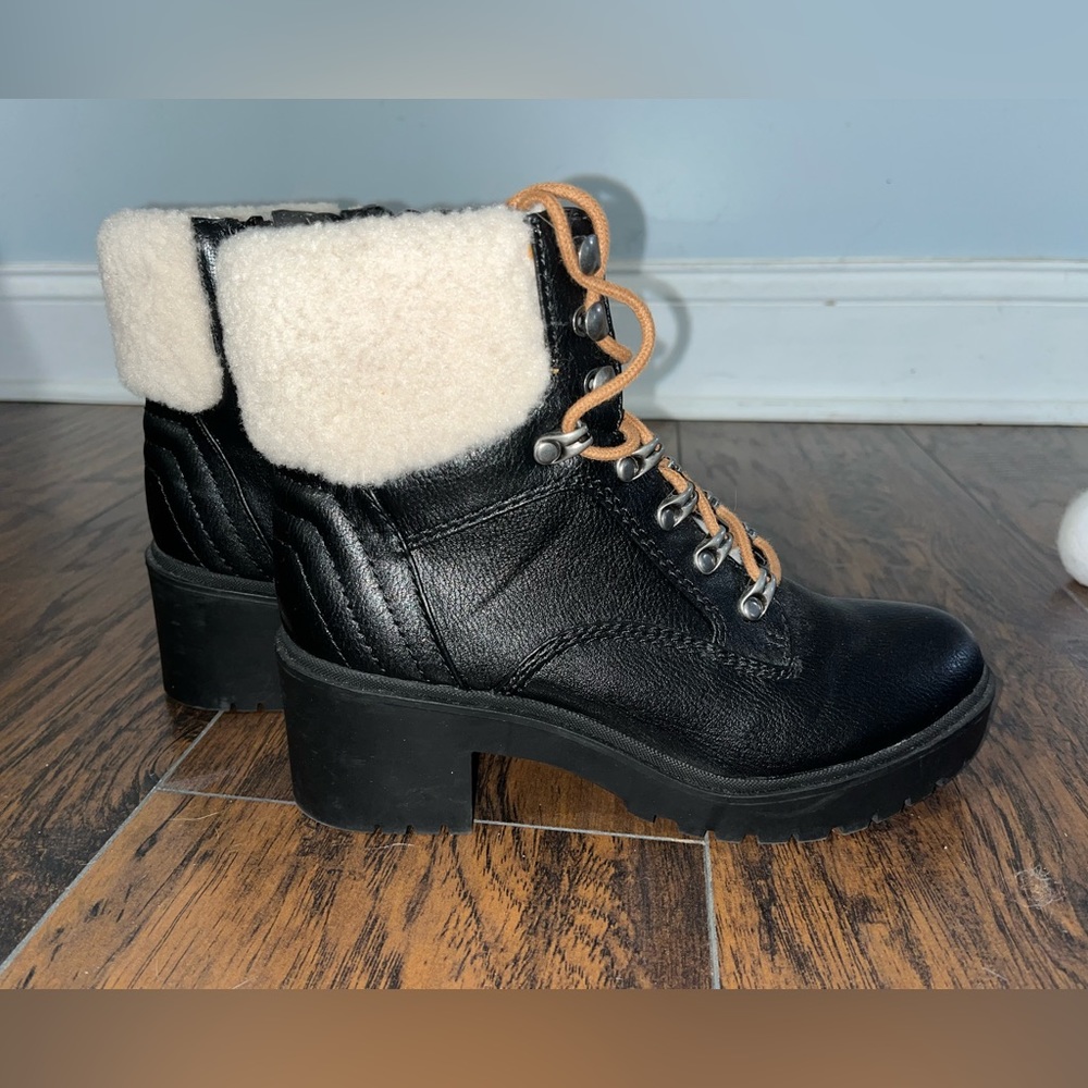 only worn once. size 7 black booties